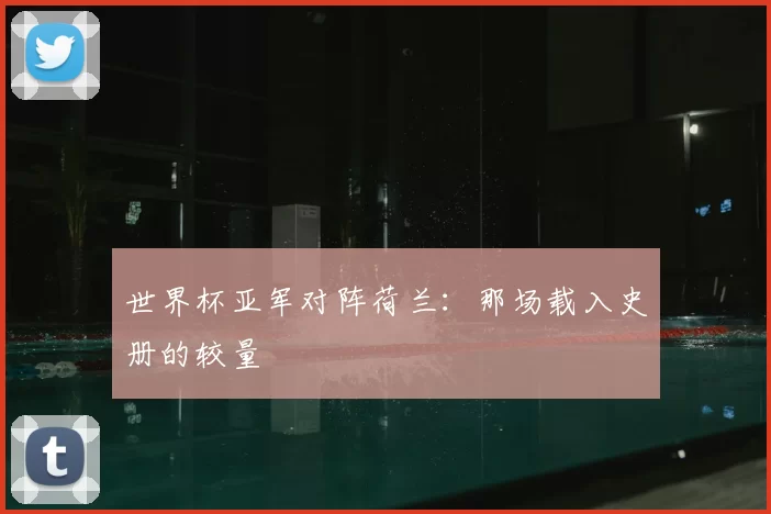 世界杯亚军对阵荷兰：那场载入史册的较量